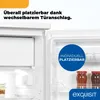 Close-up view of the interior of a white refrigerator, highlighting its features. Produktbild-Vorschau