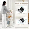 Chariot à linge à 3 niveaux avec roulettes, 3 paniers, Voir les images du produit 5