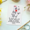 Mr. & Mrs. Panda Postkarte Pressereferentin Herz - Weiß - Produktbild-Vorschau 2