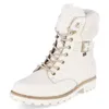 A white winter boot with fur lining and laces. Produktbild-Vorschau