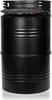A black barrel-shaped grill with a grate on top, shown against a white background. Produktbild-Vorschau