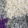 Shaggy Teppich Mehrfarbig Lila Grau Creme für Wohnzimmer Produktbild-Vorschau 4