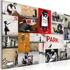 Vliesstoff Leinwandbild - Banksy - collage 90x60 cm Produktbild-Vorschau 3
