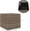 Outsunny Polyrattan Auflagenbox, Kissenbox mit Deckel, Produktbild-Vorschau 3