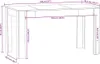 A line drawing of a table with dimensions indicated. Anteprima dell’immagine prodotto