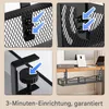 Kabelwanne unter Schreibtisch ohne Bohren, Metall Produktbild-Vorschau 5