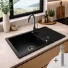 LINDBERGH® Granitspüle Schwarz "PRO11" inkl. Siphon + Produktbild-Vorschau 1
