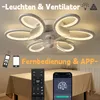 Modernes LED Ventilator Deckenlampe Weiß, Leiser, Produktbild-Vorschau 2