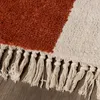 Teppich Kariert - Blox Fringe Terracotta Weiß Produktbild-Vorschau 6