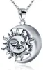 MATERIA 925 Sterling zilveren kettinghanger, maan en zon, Productafbeelding-voorbeeld 1