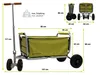 Faltbarer Bollerwagen Beachtrekker „Life“ in Oliv mit Produktbild-Vorschau 7
