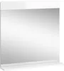 A white bathroom mirror with a shelf below it, shown against a white background. Podgląd zdjęcia produktu
