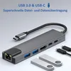 Rolio USB C Hub, 4K HDMI, Ethernet, 2x USB 3.0, 2x USB-C, Produktbild-Vorschau 8