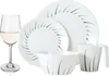 Melamin Camping Geschirr Set 4 Personen Limon Design 16 Produktbild-Vorschau 1