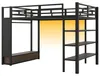 Lit mezzanine 140 x 200 cm avec armoire, éclairage LED et Voir les images du produit 9