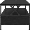 vidaXL Couchtisch Schwarz Eichen-Optik 100 x 51 x 45 cm Produktbild-Vorschau 7