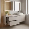 RODAN | Szafka pod umywalkę - Beżowa - 160 cm - Z Blatem - Podgląd zdjęcia produktu 3