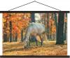 MuchoWow® Textilposter Pferd - Herbst - Wald 120x80 cm mit Produktbild-Vorschau 1