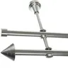 Gardinenstange Set Edelstahl Look Metall Ø 16mm zur Produktbild-Vorschau 1