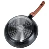 The underside of a frying pan with a wooden handle. Produktbild-Vorschau
