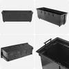 A collage of four images showing different views of a black plastic planter insert. Anteprima dell’immagine prodotto