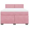 Boxspringbett mit Matratze Rosa 160x200 cm Samt Produktbild-Vorschau 4