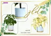 Kerd Dekor DUO 16cm Blumentopf Weiß-Gold Glamour Produktbild-Vorschau 2