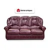 3-Sitzer Sofa 100% Büffelleder DAPHNE - Farbe: burgunderrot Produktbild-Vorschau 3