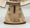 A close-up view of the base of a wooden 3D puzzle, featuring intricate carvings and numerical markings. Anteprima dell’immagine prodotto