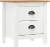 Nachtkastjes 2 st Hill 46x35x49,5 cm grenenhout wit Productafbeelding-voorbeeld 2