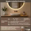 S'AFIELINA Specchio Bagno LED Rotondo 70 cm, Cornice Anteprima dell’immagine prodotto 9