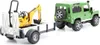 bruder Land Rover Defender  mit Mini-Bagger , Maßstab 1:16 Produktbild-Vorschau 30