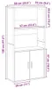 vidaXL Regál na knihy biely 60x24x120 cm Materiál na báze Náhľad obrázku produktu 8