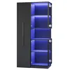 Merax glazen vitrine met LED-verlichting, vitrinekast met Productafbeelding-voorbeeld 8
