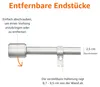 Amazon Basics uitschuifbare gordijnstang met plat uiteinde Productafbeelding-voorbeeld 1