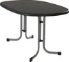 Gartentisch - Grau - Mecalit - Metallgestell - 140 x 90 cm Produktbild-Vorschau 1