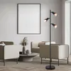 Stehleuchte, Metall, rauchfarben, 3 Flammig, E14, H 161 cm Produktbild-Vorschau 4