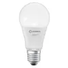 A white LED smart bulb with a silver screw base, shown against a white background. Produktbild-Vorschau