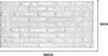A white brick-patterned wall panel with dimensions indicated. Produktbild-Vorschau