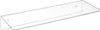 A clear acrylic shelf mounted on a white background. Produktbild-Vorschau