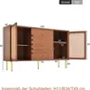 OKWISH Commode 120x40x80 cm - 3 Tiroirs, 2 Portes avec Voir les images du produit 4