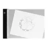 A light pad with a drawing of a bulldog on a piece of paper placed on top. Náhled obrázku produktu