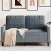 vidaXL 2-miestna pohovka Dark Grey 120 cm Velvet Náhľad obrázku produktu 2