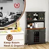 KOMFOTTEU Szafka bufetowa szafka kuchenna drewniana, Podgląd zdjęcia produktu 4
