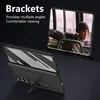 A smartphone case with a kickstand is shown in the foreground, with a smartphone displaying a picture of Eminem in the background. Produktbild-Vorschau