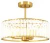 HOMCOM Kristallen plafondlamp, hanglamp met 3 E14 Productafbeelding-voorbeeld 1