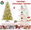 COSTWAY 190 cm albero di Natale artificiale con luci e Anteprima dell’immagine prodotto 7