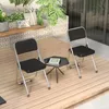 2er Set Klappstühle Stuhl klappbar Metall Gepolstert Produktbild-Vorschau 11