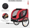 PawHut Fahrradanhänger Hundeanhänger Hunde Fahrrad Tier Produktbild-Vorschau 8