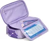 An open pencil case with compartments and a clear sleeve showing a timetable. Produktbild-Vorschau